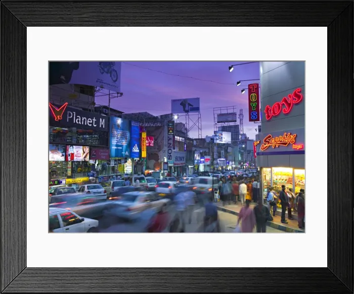 Framed Print : Brigade Road (Main Shopping Street), Bangalore, Karnataka, India Framed Print : Brigade Road (Main Shopping Street), Bangalore, Karnataka, India