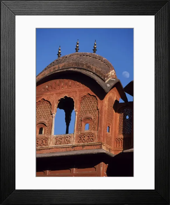 Framed Print : Detail of screens from which women in purdah could look out