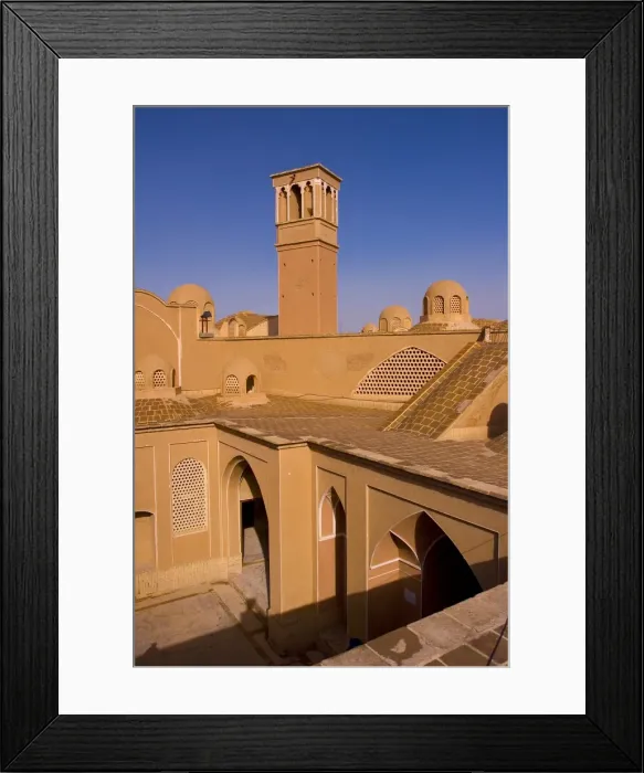 Framed Print : The courtyards and windtowers of traditional houses Kashan Framed Print : The courtyards and windtowers of traditional houses Kashan