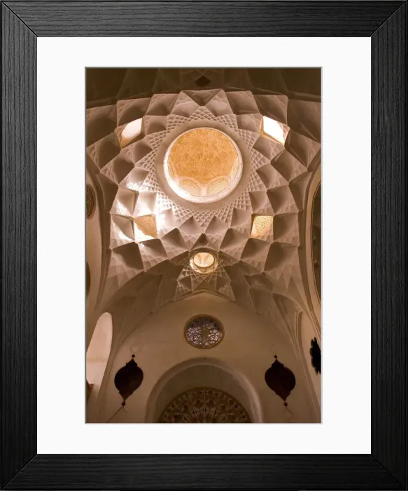 Framed Print : Detail of Tabatabei traditional house ceilings Framed Print : Detail of Tabatabei traditional house ceilings