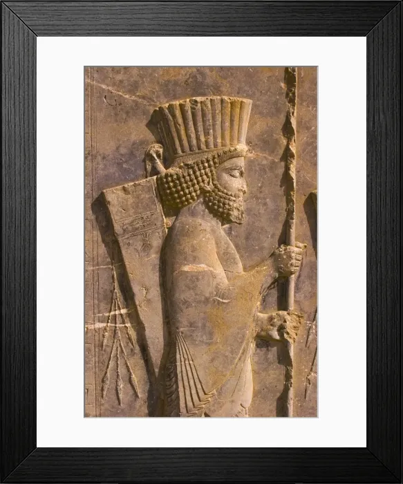Framed Print : Bas reliefs, Persepolis, Fars Province, Iran Framed Print : Bas reliefs, Persepolis, Fars Province, Iran