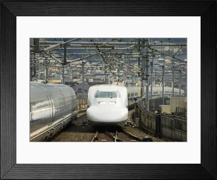 Framed Print : Shinkansen bullet train at Kyoto station Framed Print : Shinkansen bullet train at Kyoto station