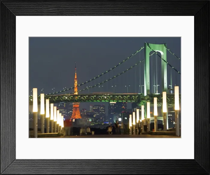 Framed Print : Rainbow Bridge and Tokyo Tower Framed Print : Rainbow Bridge and Tokyo Tower