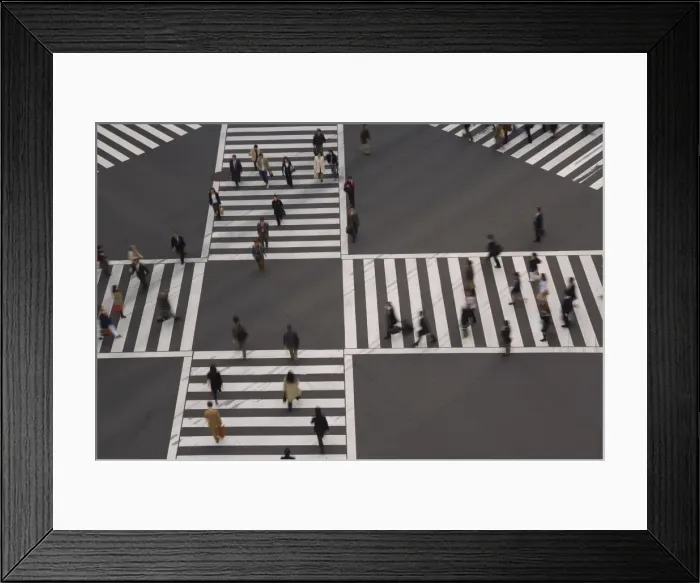 Framed Print : Sukiyabashi Pedestrian Crossing, Ginza, Tokyo, Japan Framed Print : Sukiyabashi Pedestrian Crossing, Ginza, Tokyo, Japan