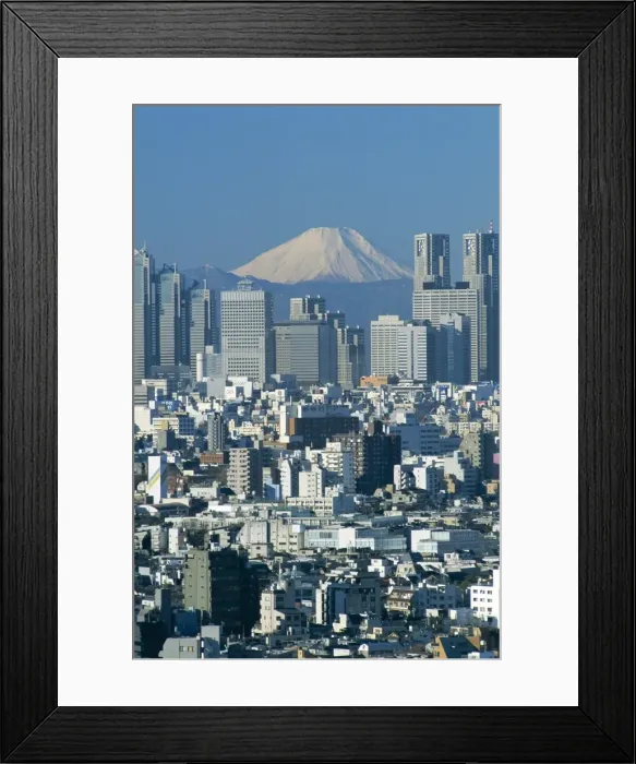 Framed Print : City Skyline & Mount Fuji, Tokyo, Honshu, Japan Framed Print : City Skyline & Mount Fuji, Tokyo, Honshu, Japan
