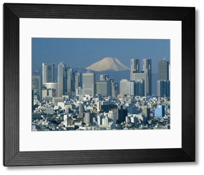 Framed Print : City Skyline & Mount Fuji, Tokyo, Honshu, Japan Framed Print : City Skyline & Mount Fuji, Tokyo, Honshu, Japan