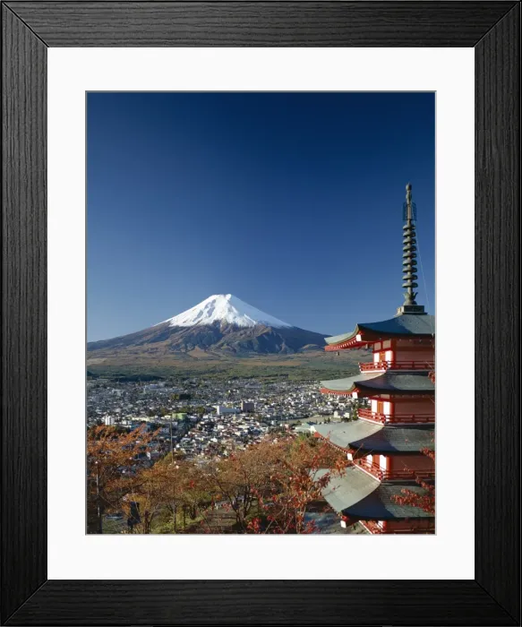 Framed Print : Mount Fuji & Pagoda, Honshu, Japan Framed Print : Mount Fuji & Pagoda, Honshu, Japan