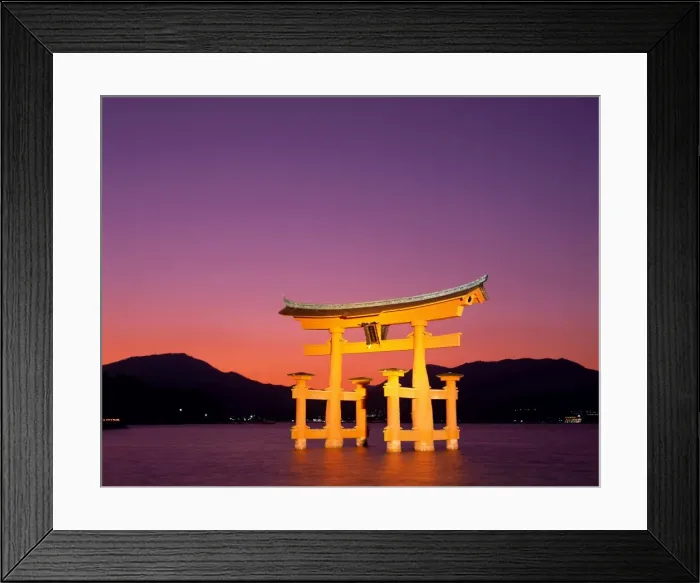 Framed Print : Miyajima Island / Itsukushima Shrine / Torii Gate / Night View Framed Print : Miyajima Island / Itsukushima Shrine / Torii Gate / Night View