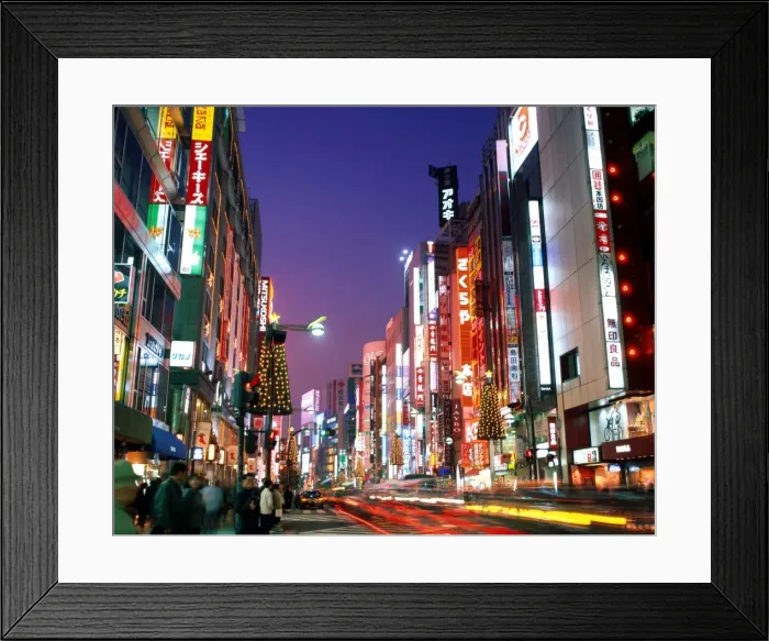 Framed Print : Shinjuku / Shinjuku-dori / Nightlights Framed Print : Shinjuku / Shinjuku-dori / Nightlights