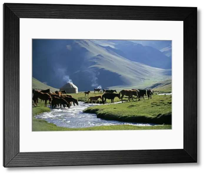 Framed Print : Kyrgyzstan, Tash Rabat Valley Framed Print : Kyrgyzstan, Tash Rabat Valley