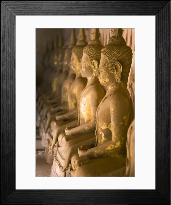 Framed Print : Rows of Buddha statues, Wat Si Saket, Vientiane, Laos