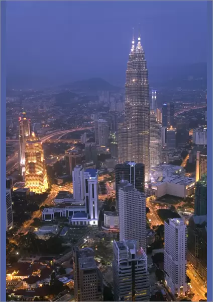 Petronas Twin Towers from KL Tower, Kuala Lumpur, Malaysia