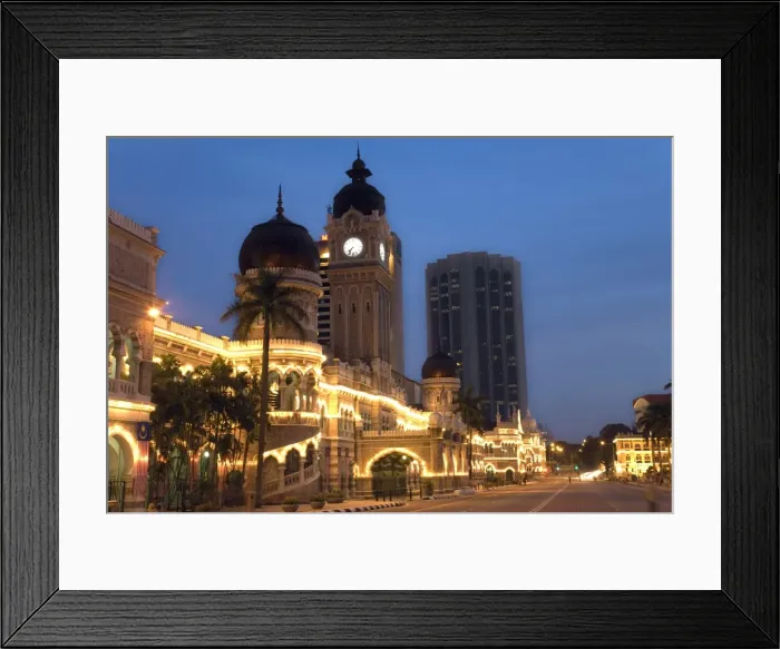 Framed Print : Sultan Abdul Samad Building at dusk, Kuala Lumpur, Malaysia