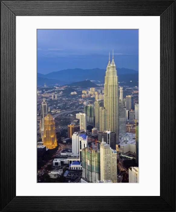 Framed Print : Malaysia, Kuala Lumpur, Petronas Towers Framed Print : Malaysia, Kuala Lumpur, Petronas Towers