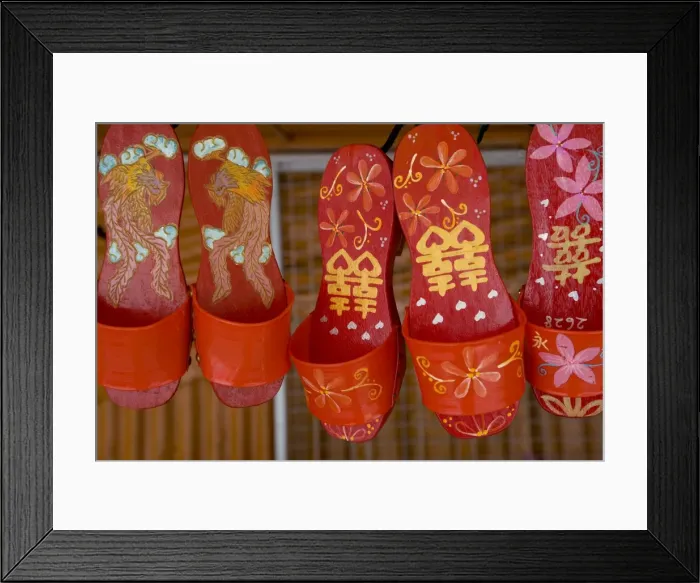Framed Print : Sandals for sale in Chinatown Framed Print : Sandals for sale in Chinatown