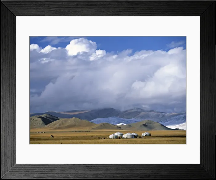 Framed Print : Yurts (Mongolian dwellings) Framed Print : Yurts (Mongolian dwellings)