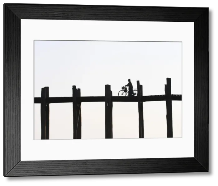 Framed Print : Myanmar (Burma), Mandalay, Amarapura, Taugthaman Lake, U Bein Bridge Framed Print : Myanmar (Burma), Mandalay, Amarapura, Taugthaman Lake, U Bein Bridge