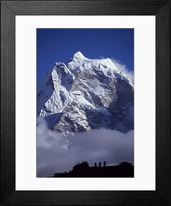 Framed Print : Climbers on ridge in the Dodh Koshir River Valley photograph Framed Print : Climbers on ridge in the Dodh Koshir River Valley photograph