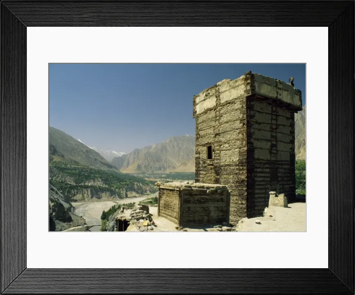 Framed Print : The small Altit fort stands perched on a rock bluff Framed Print : The small Altit fort stands perched on a rock bluff