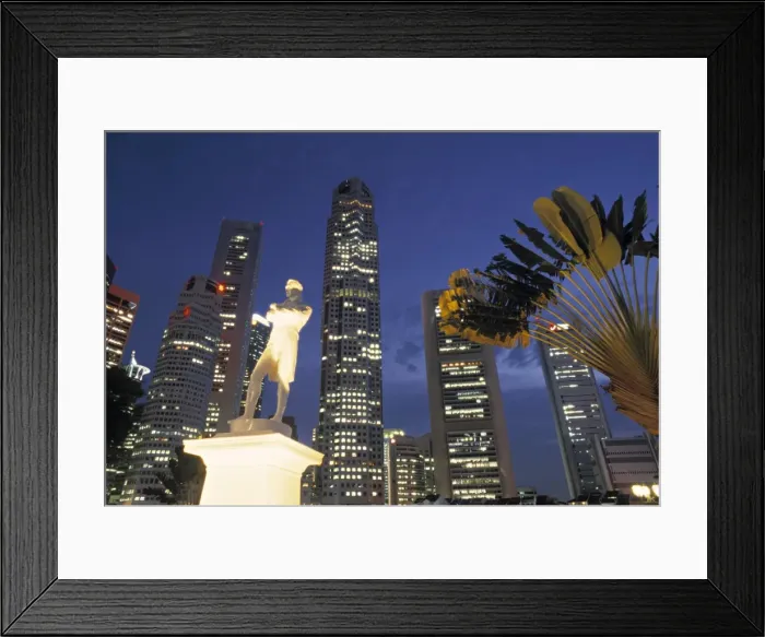 Framed Print : Financial District & Boat Quay, Singapore Framed Print : Financial District & Boat Quay, Singapore