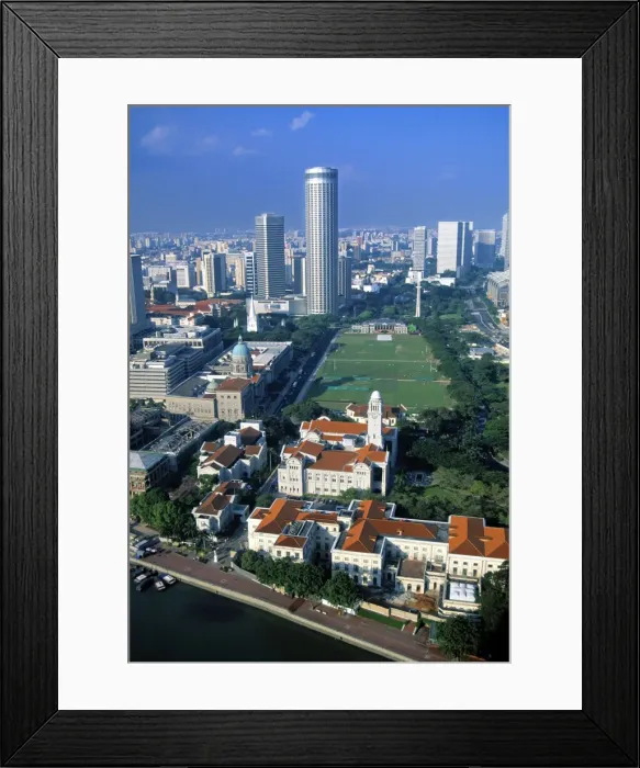 Framed Print : Aerial view over central Singapore Framed Print : Aerial view over central Singapore