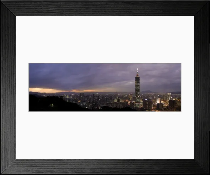 Framed Print : Panoramic view of Taipei 101 Framed Print : Panoramic view of Taipei 101