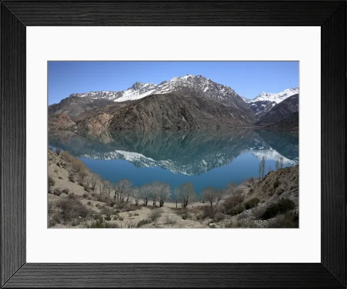 Framed Print : Lake Iskanderkul and Fann mountains, Tajikistan