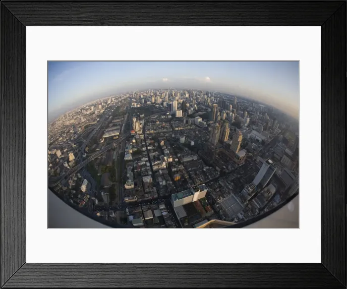 Framed Print : Aerial view over Bangkok, Thailand Framed Print : Aerial view over Bangkok, Thailand