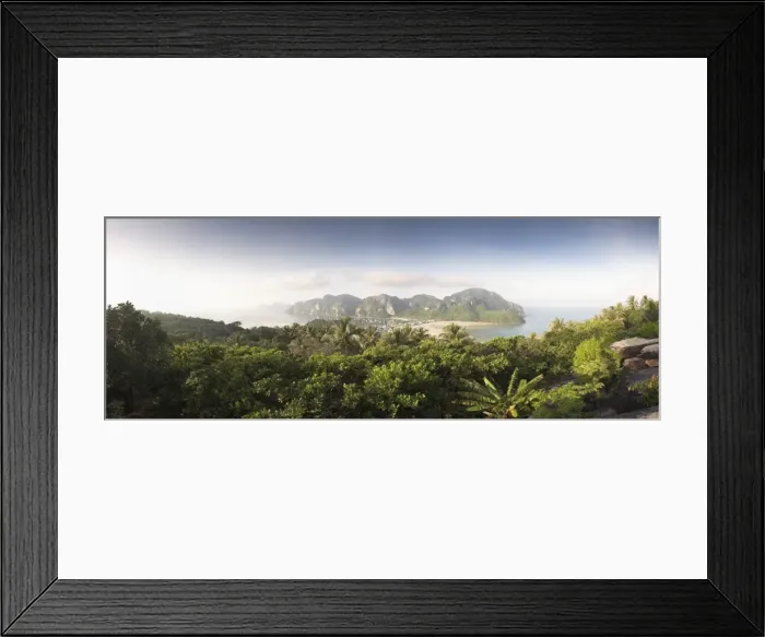 Framed Print : Ko Nok and Ton Sai Village from Ko Nai viewpoint
