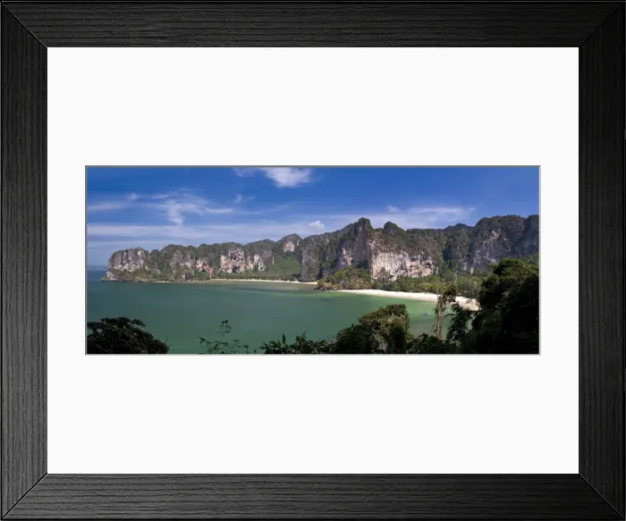 Framed Print : Limestone cliffs & West Rai Leh Beach Framed Print : Limestone cliffs & West Rai Leh Beach