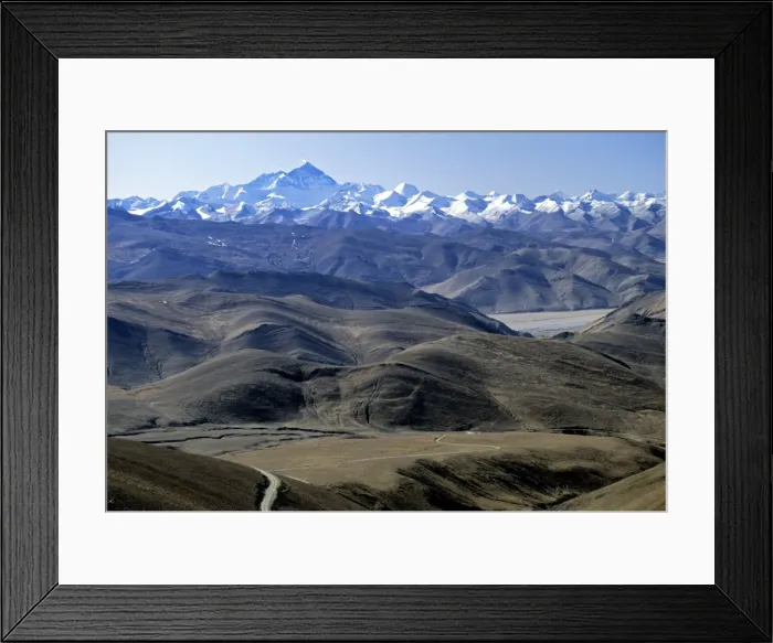 Framed Print : Tibet landscape looking towards Nepal Framed Print : Tibet landscape looking towards Nepal