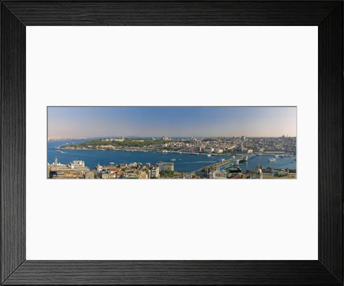 Framed Print : Bosphorus and Golden Horn panorama from Galata Tower