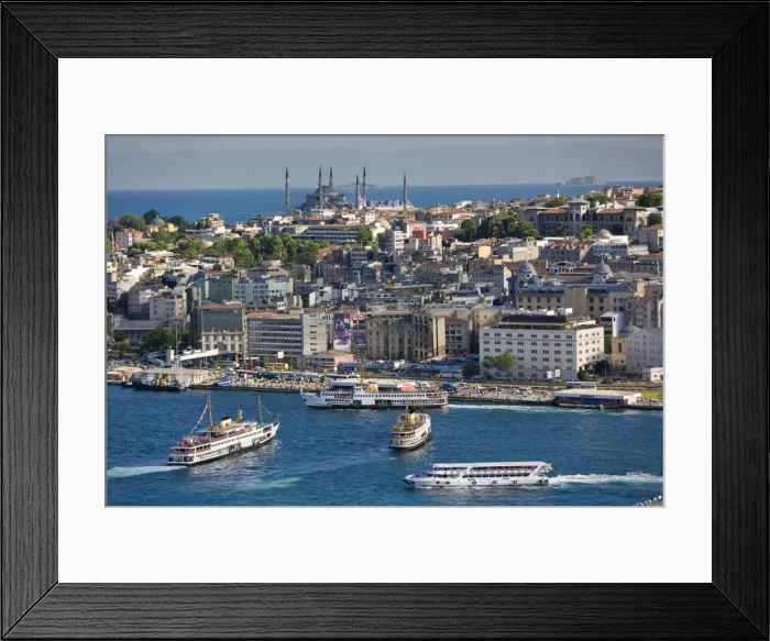 Framed Print : Bosphorus and Sultanahmet from the Galata Tower, Istanbul, Turkey Framed Print : Bosphorus and Sultanahmet from the Galata Tower, Istanbul, Turkey
