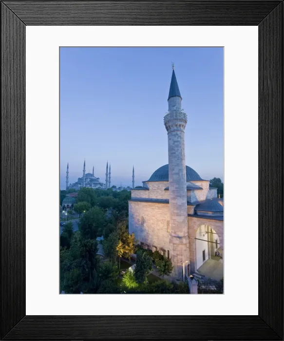 Framed Print : Blue Mosque with Firuz Aga Camii Mosque in the foreground Framed Print : Blue Mosque with Firuz Aga Camii Mosque in the foreground