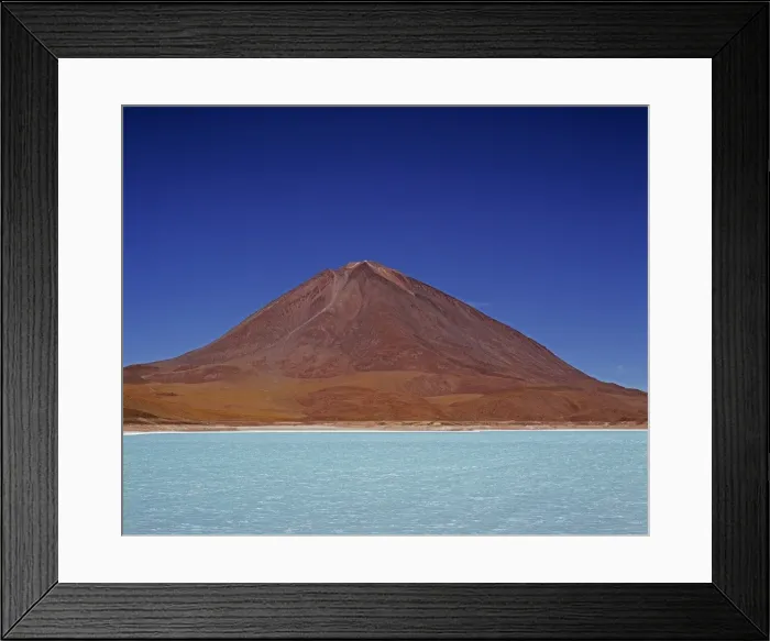 Framed Print : The striking turquoise waters of Laguna Verde with Framed Print : The striking turquoise waters of Laguna Verde with