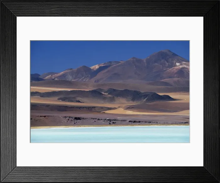 Framed Print : Aquamarine waters of Laguna Tuyajto Framed Print : Aquamarine waters of Laguna Tuyajto