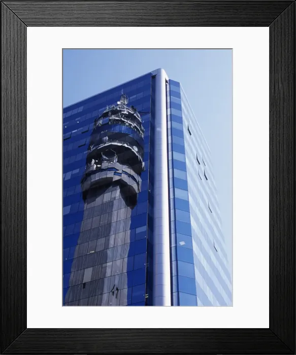 Framed Print : Reflection of the Entel Communications Tower in an office building Framed Print : Reflection of the Entel Communications Tower in an office building