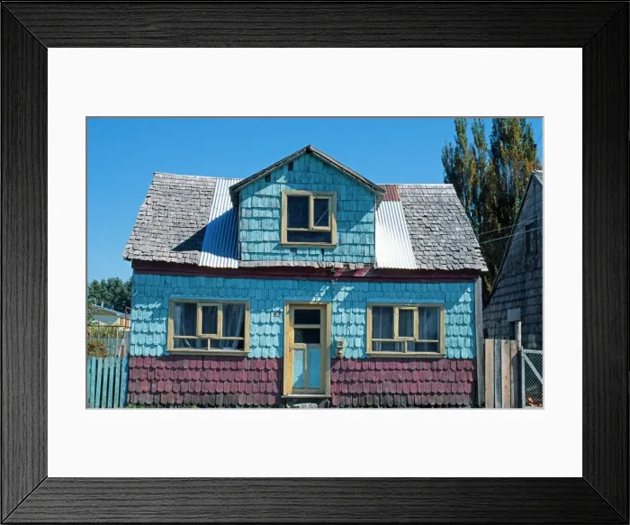 Framed Print : Painted shingle covered house Framed Print : Painted shingle covered house