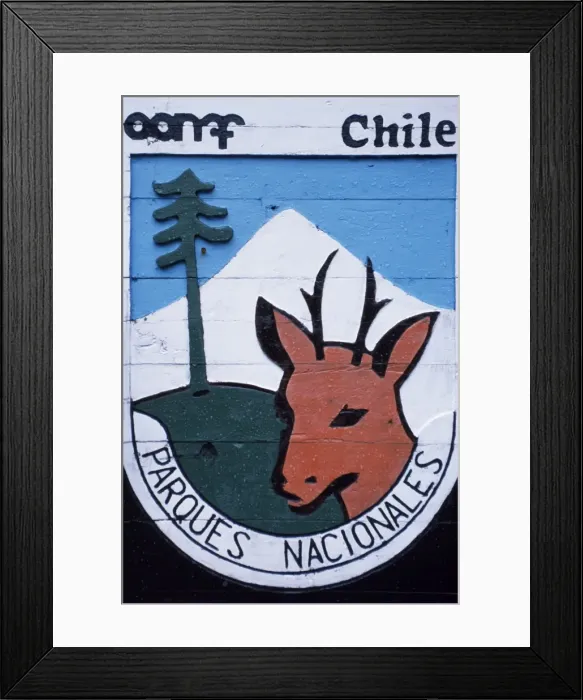 Framed Print : CONAF National Parks sign Framed Print : CONAF National Parks sign