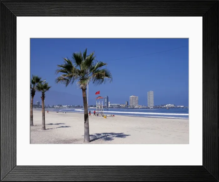 Framed Print : Playa Cavancha, the most central of Iquiques city beaches Framed Print : Playa Cavancha, the most central of Iquiques city beaches