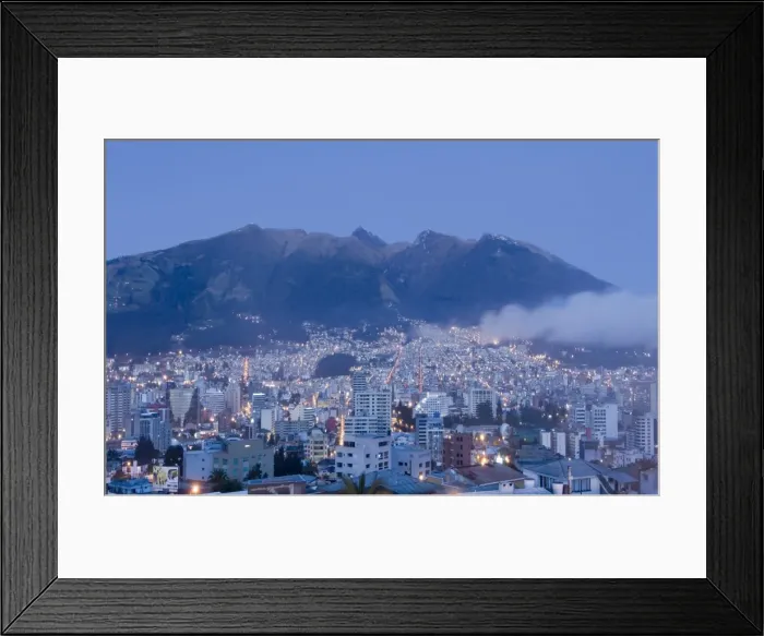 Framed Print : Pichincha Volcano and Quito skyline, Ecuador Framed Print : Pichincha Volcano and Quito skyline, Ecuador