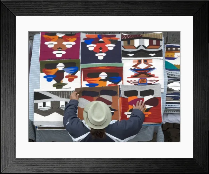 Framed Print : Saturday market, Otavalo, Ecuador Framed Print : Saturday market, Otavalo, Ecuador