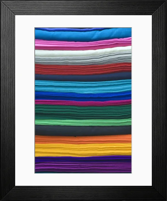 Framed Print : Colourful cloths, Otavalo, Ecuador Framed Print : Colourful cloths, Otavalo, Ecuador