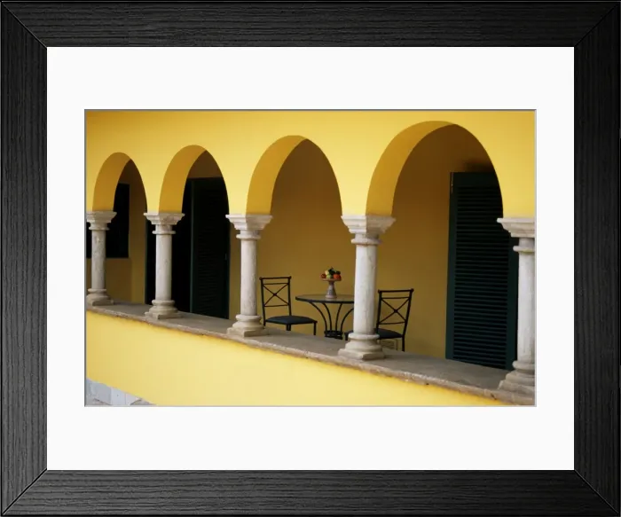 Framed Print : Breakfast table on room balcony Framed Print : Breakfast table on room balcony