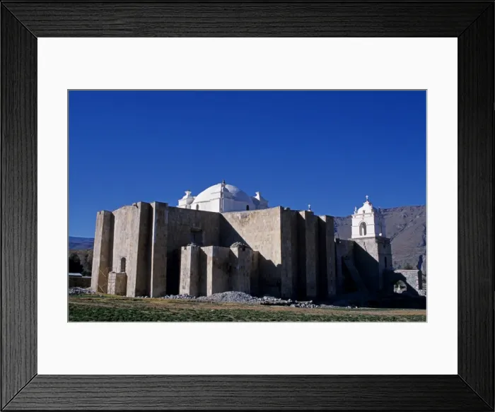 Framed Print : Church at Lari on one with cupola in Colca Framed Print : Church at Lari on one with cupola in Colca