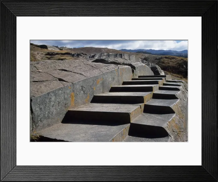 Framed Print : Stone steps carved by Inca craftsmen Framed Print : Stone steps carved by Inca craftsmen