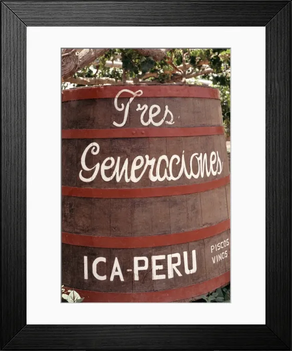 Framed Print : Three generations of winemaking at the Pisco bodega Framed Print : Three generations of winemaking at the Pisco bodega