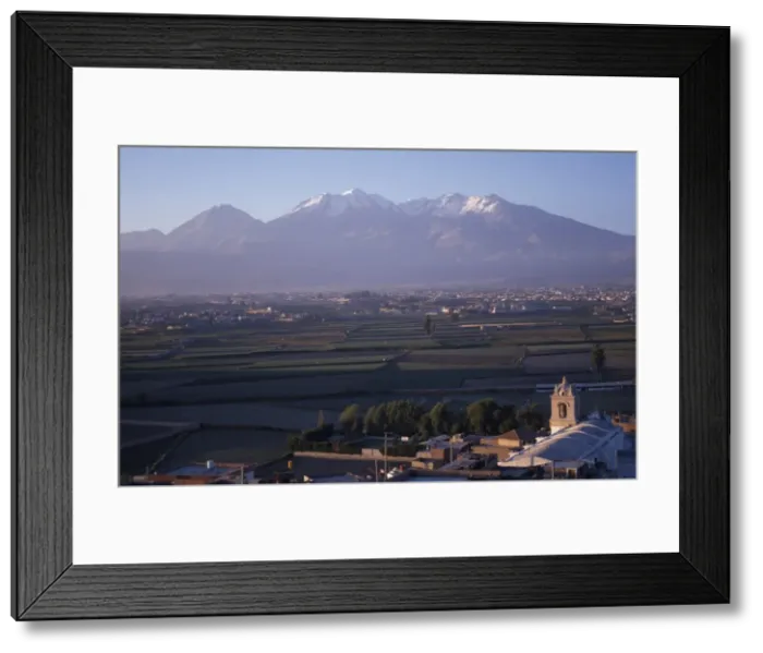 Framed Print : Paucarpata with Chachani behind Framed Print : Paucarpata with Chachani behind