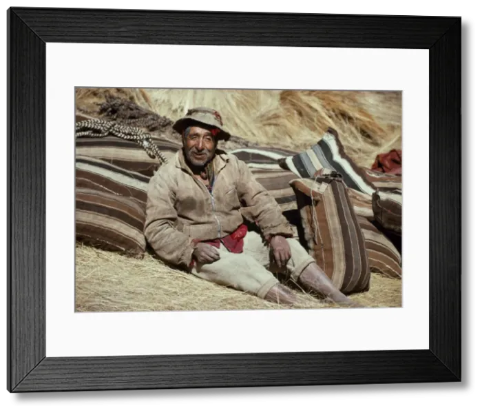 Framed Print : Potato harvesting in fields in the highlands Framed Print : Potato harvesting in fields in the highlands