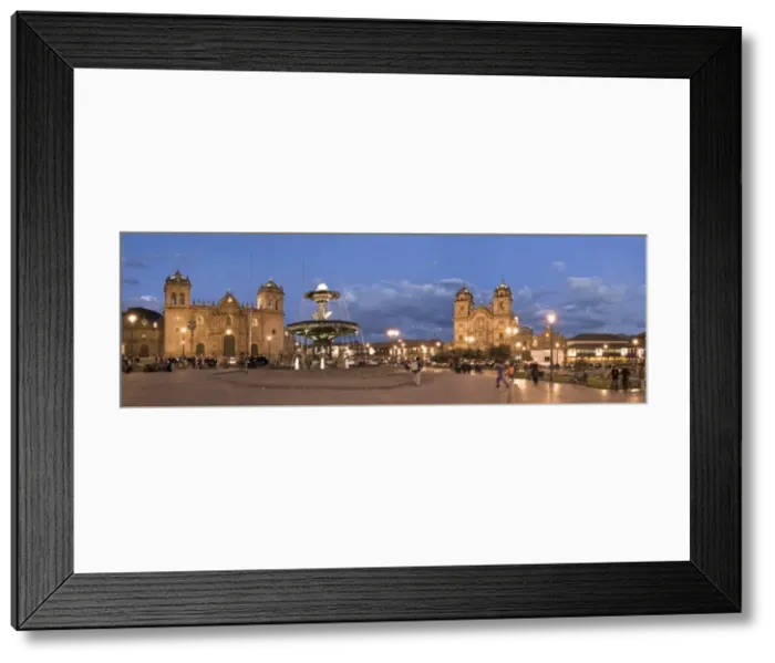 Framed Print : Plaza de Armas at dusk Framed Print : Plaza de Armas at dusk